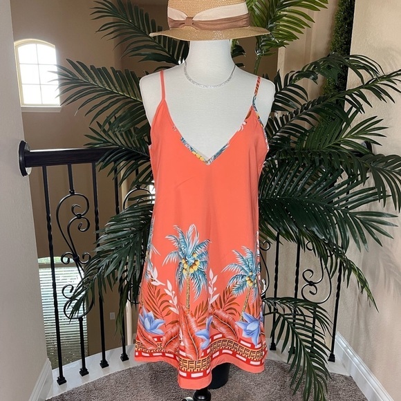 Tropical Coral Midi Dress - Picture 3 of 8
